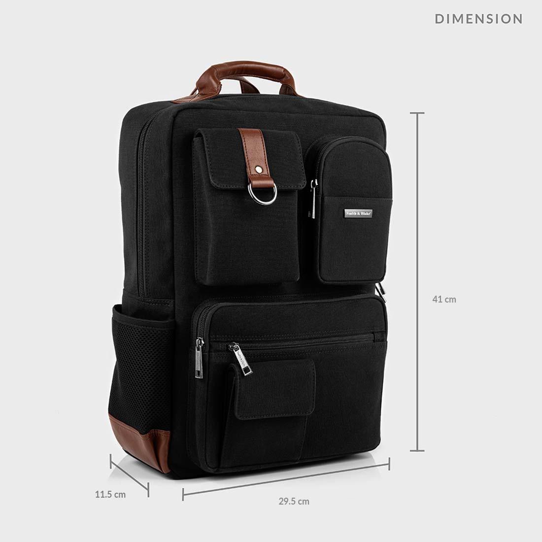 ELLIOT Black Laptop Backpack