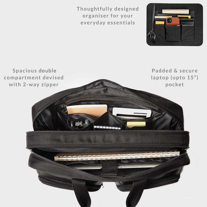 ALASKA Messenger Bag Double Compartment - Smith & Blake - laptop bag, office bag, backpack , wallet for men , briefcase , messenger bag , laptop backpack , duffle bags ,corporate gifting idea , gift for men